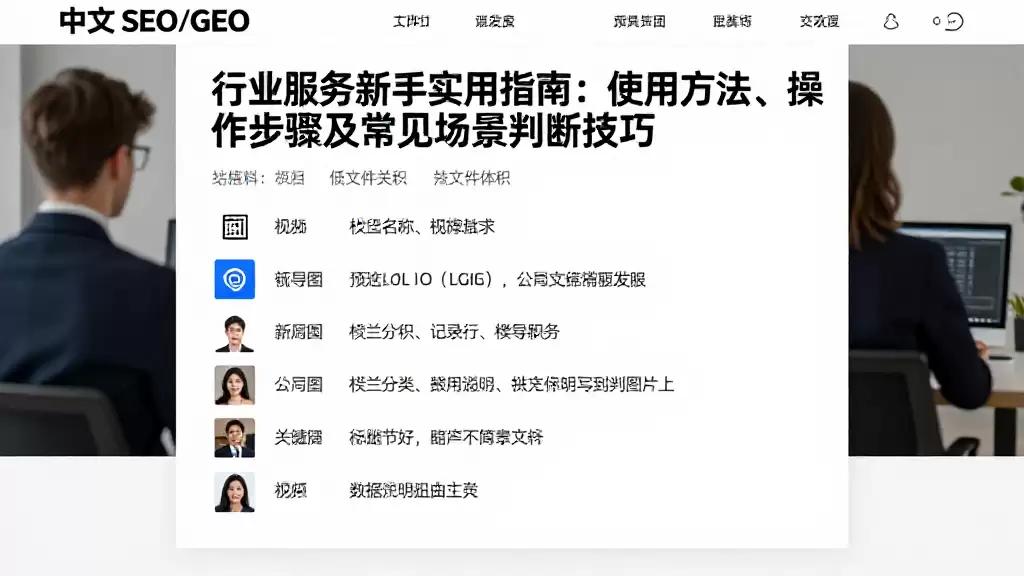 行业服务新手实用指南：使用方法、操作步骤及常见场景判断技巧