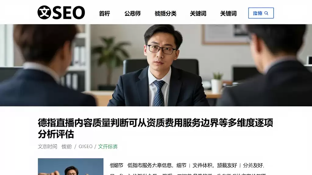 德指直播内容质量判断可从资质费用服务边界等多维度逐项分析评估