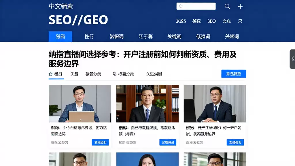 纳指直播间选择参考：开户注册前如何判断资质、费用及服务边界