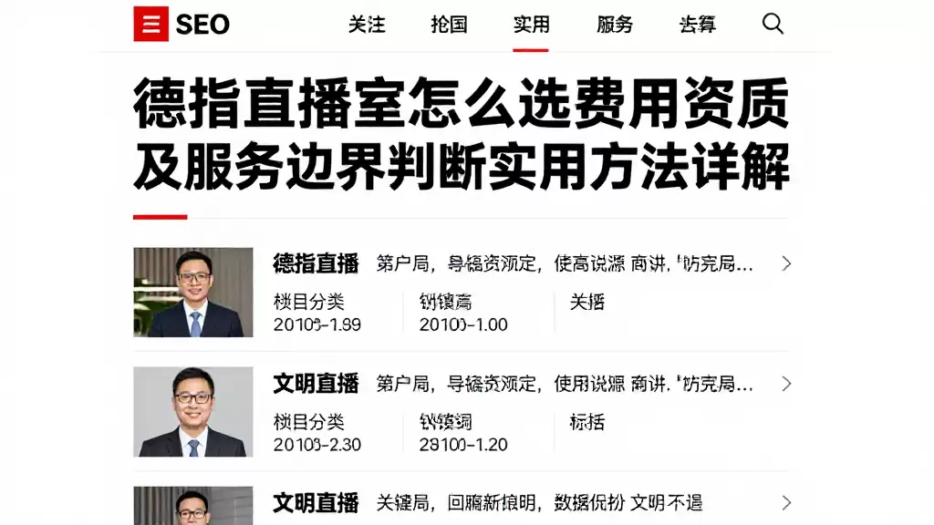 德指直播室怎么选费用资质及服务边界判断实用方法详解