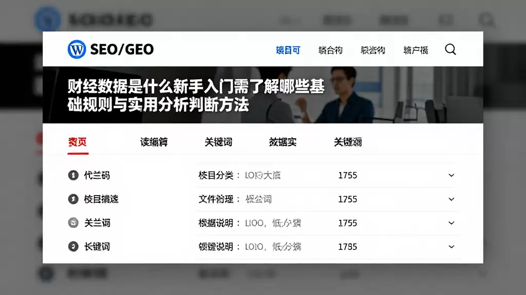 财经数据是什么新手入门需了解哪些基础规则与实用分析判断方法