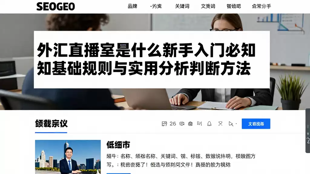 外汇直播室是什么新手入门必知基础规则与实用分析判断方法