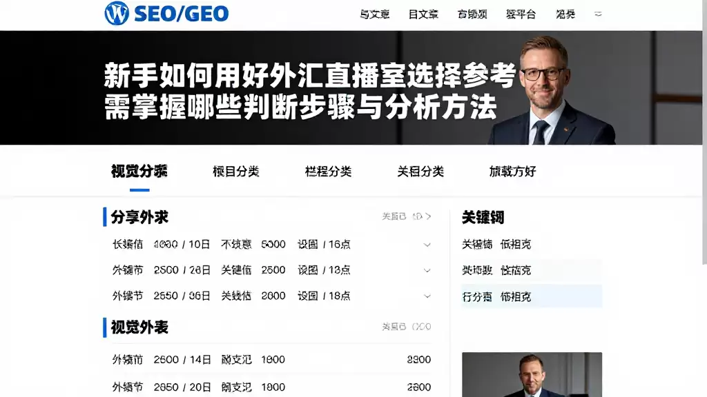 新手如何用好外汇直播室选择参考需掌握哪些判断步骤与分析方法