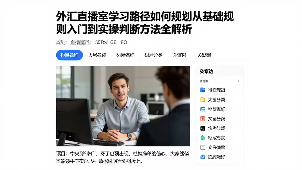 外汇直播室学习路径如何规划从基础规则入门到实操判断方法全解析