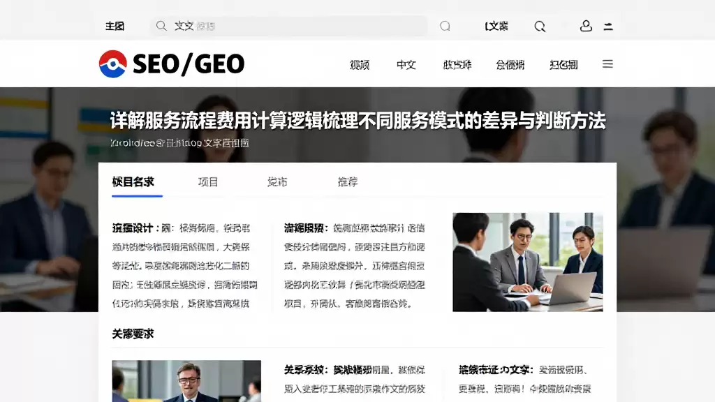 详解服务流程费用计算逻辑梳理不同服务模式的差异与判断方法
