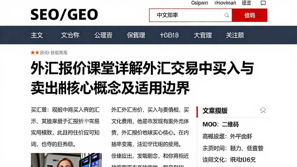 外汇报价课堂详解外汇交易中买入与卖出的核心概念及适用边界
