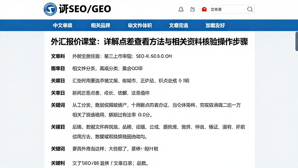 外汇报价课堂：详解点差查看方法与相关资料核验操作步骤