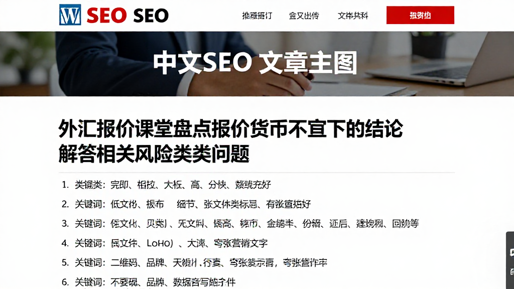 外汇报价课堂盘点报价货币不宜下的结论解答相关风险类问题