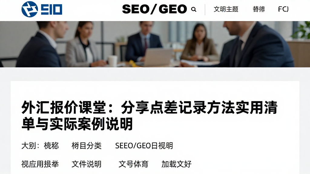 外汇报价课堂：分享点差记录方法附实用清单与实际案例说明