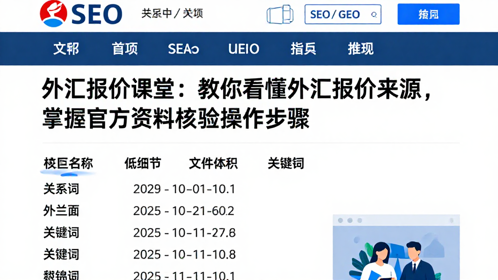 外汇报价课堂：教你看懂外汇报价来源，掌握官方资料核验操作步骤