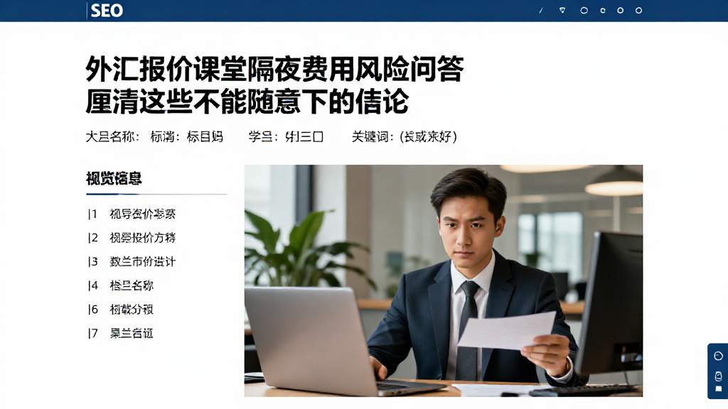 外汇报价课堂隔夜费用风险问答厘清这些不能随意下的结论