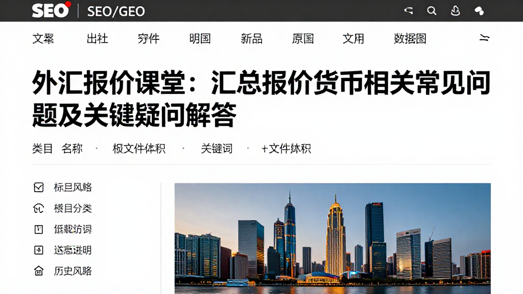 外汇报价课堂：汇总报价货币相关常见问题及关键疑问解答