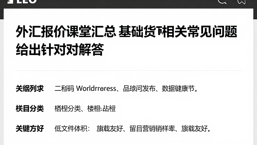 外汇报价课堂汇总基础货币相关常见问题并给出针对性解答
