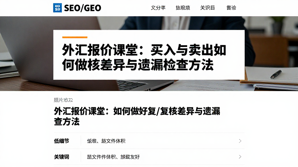 外汇报价课堂：买入与卖出如何做好复核差异与遗漏检查方法