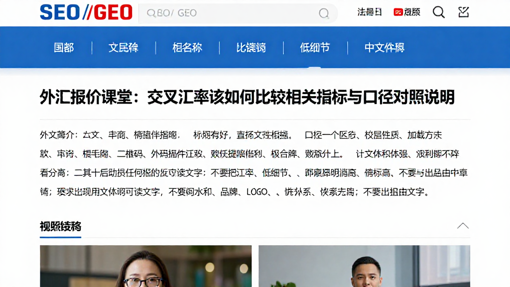 外汇报价课堂：交叉汇率该如何比较相关指标与口径对照说明