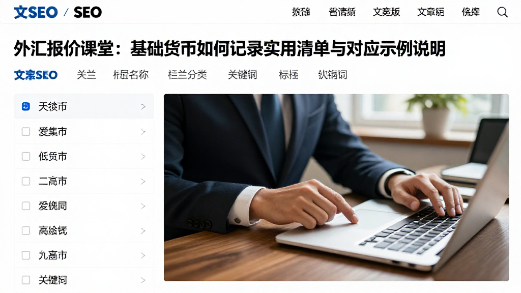 外汇报价课堂：基础货币如何记录实用清单与对应示例说明