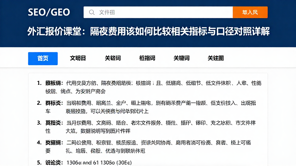 外汇报价课堂：隔夜费用该如何比较相关指标与口径对照详解